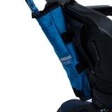 Universal Cane Holder for Mobility Scooters & Power Chairs, shown in a compact ripstop fabric pouch with an adjustable nylon strap for easy attachment to the backrest of mobility devices.