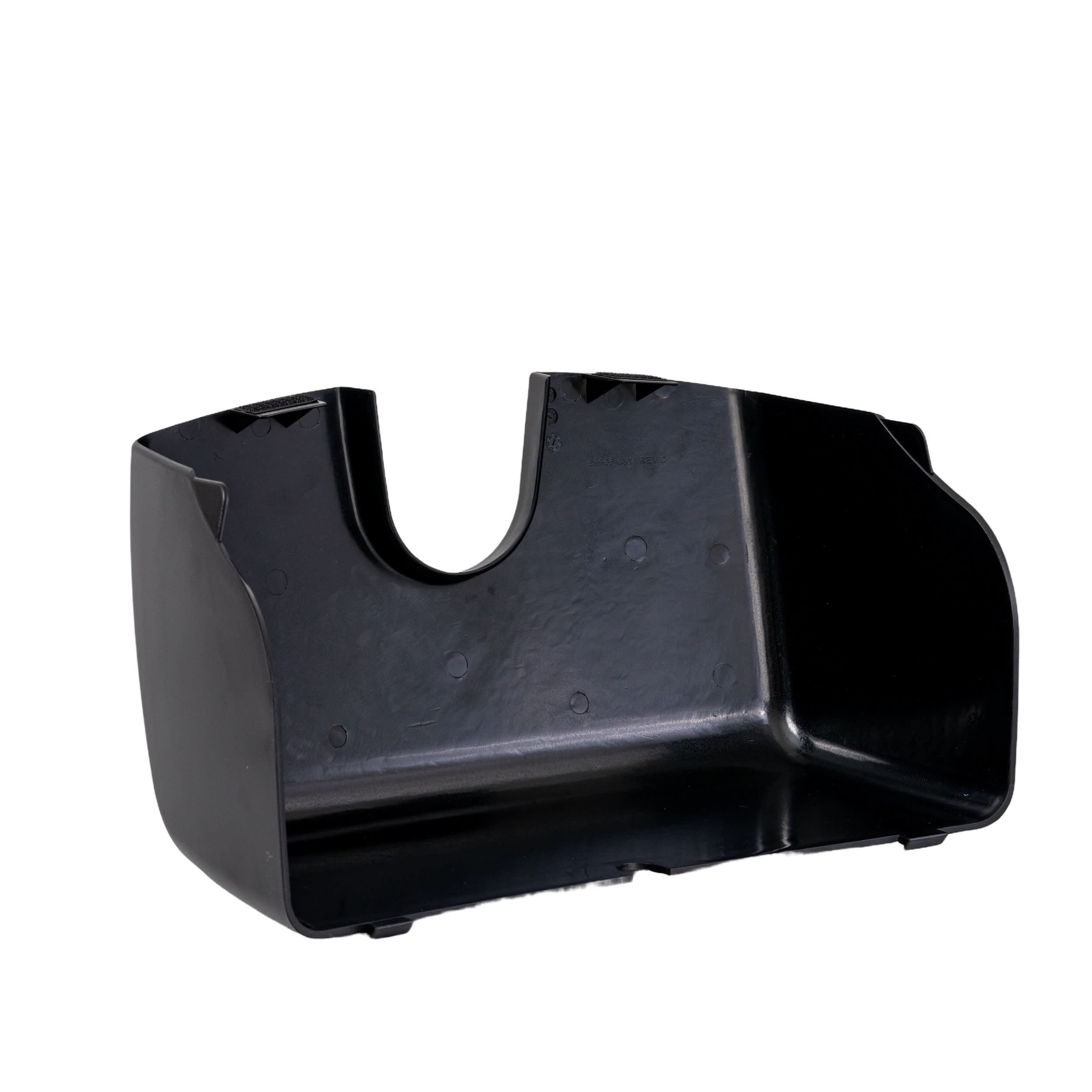 Battery Shroud Cover for the Pride Victory 9 and 10 mobility scooters, a black plastic object with holes, designed to fit over the battery compartment.