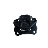 Front Brake Caliper for the Coleman AT200-B ATV, featuring a black metal structure with visible holes and a black cord, designed with dissimilar-size brake pads for improved ATV performance.