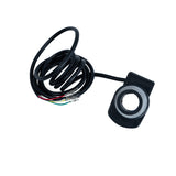 5-Wire Variable Speed Twist Grip Throttle for the MotoTec MT-MR Mini Racer V2, a black device with an attached cable, metal end pieces, and a built-in battery level indicator.