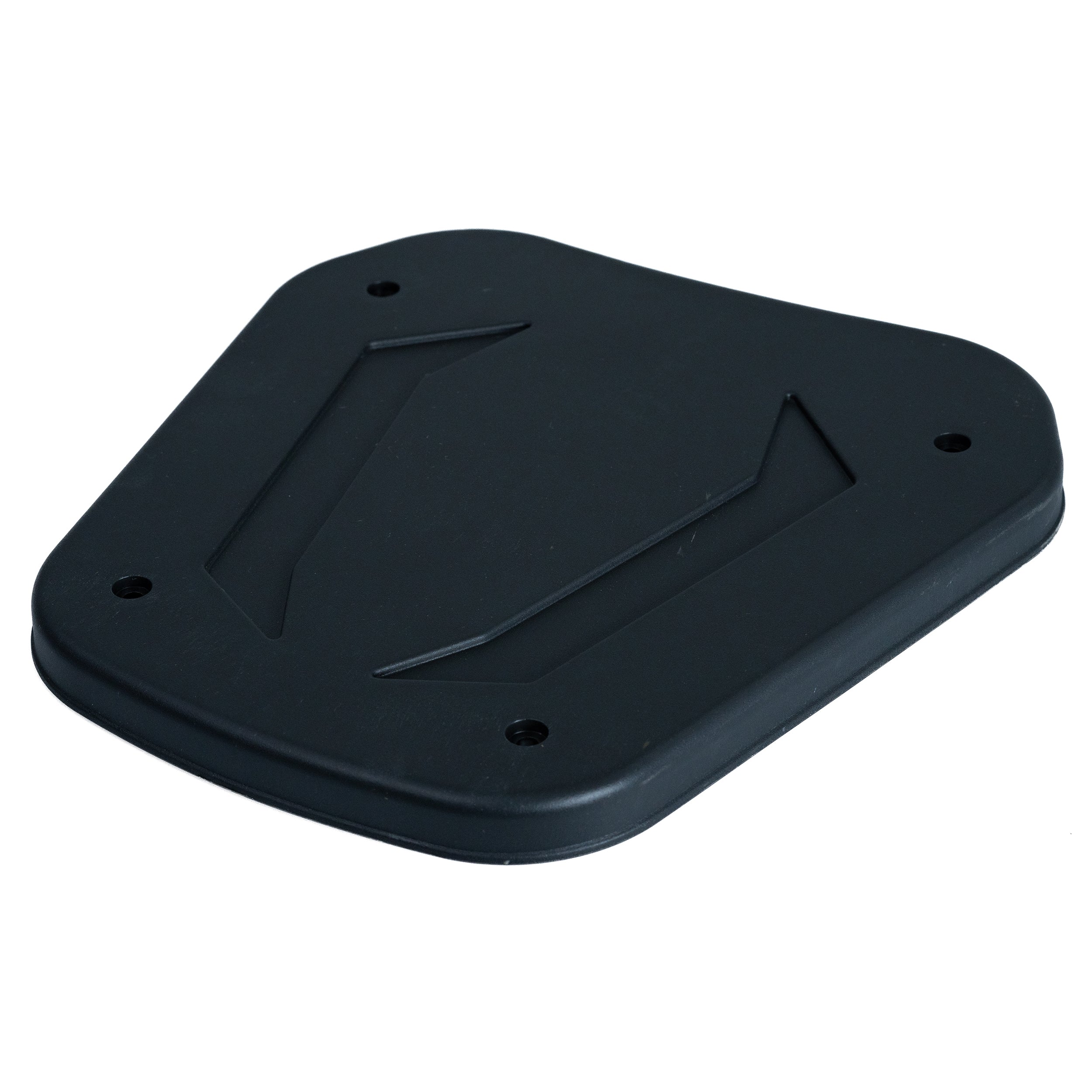 Backrest Cover for the Coleman AT200-B ATV, a black plastic panel with four mounting holes, measuring 10 x 10-1/8.