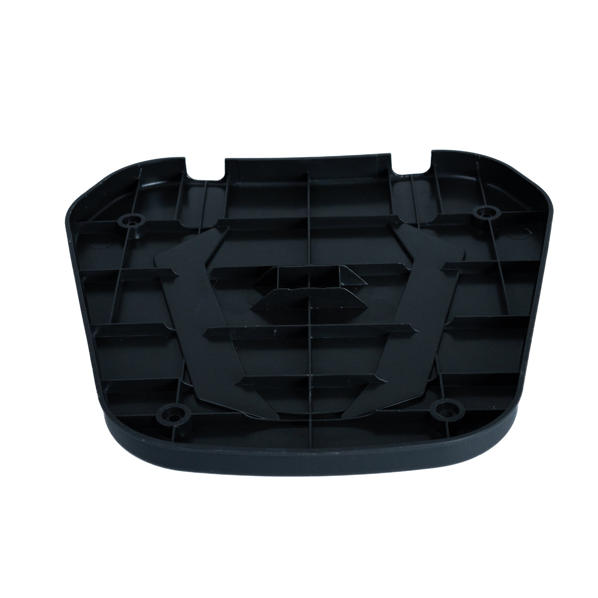 Backrest Cover for the Coleman AT200-B ATV, a black plastic panel with four mounting holes, measuring 10 x 10-1/8.