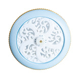 Front Wheel for the Dynacraft Disney Princess Cinderella Electric 24V Carriage, featuring white filigree spokes and a ridged outer strip, designed specifically for this toy carriage.