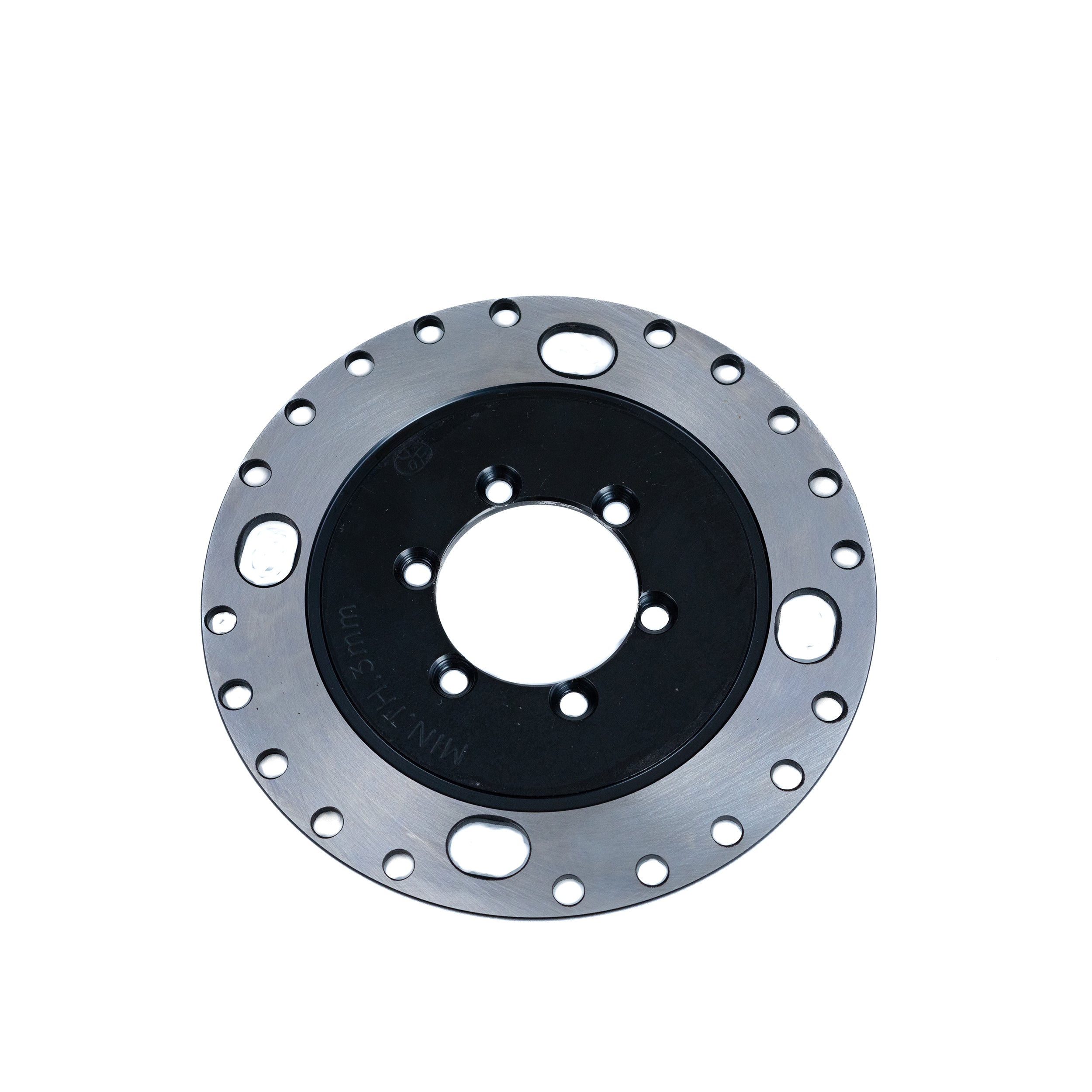 Front Brake Disc for the Coleman AT200-B ATV, a circular metal rotor with six mounting holes evenly spaced around a 1-7/8 center hole, designed for optimal braking performance.