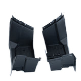 Foot Platforms for the Coleman AT200-B ATV, set of two black plastic parts with pre-drilled mounting holes and toothed central portion for grip, designed for left and right sides.