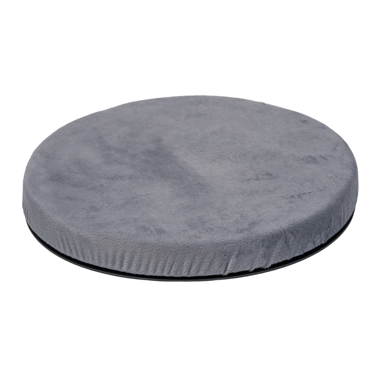 Deluxe Padded Swivel Seat Cushion, designed for easy rotation, with a plush, padded surface and a non-skid underside to prevent slipping, enhancing comfort and mobility for various seating situations.