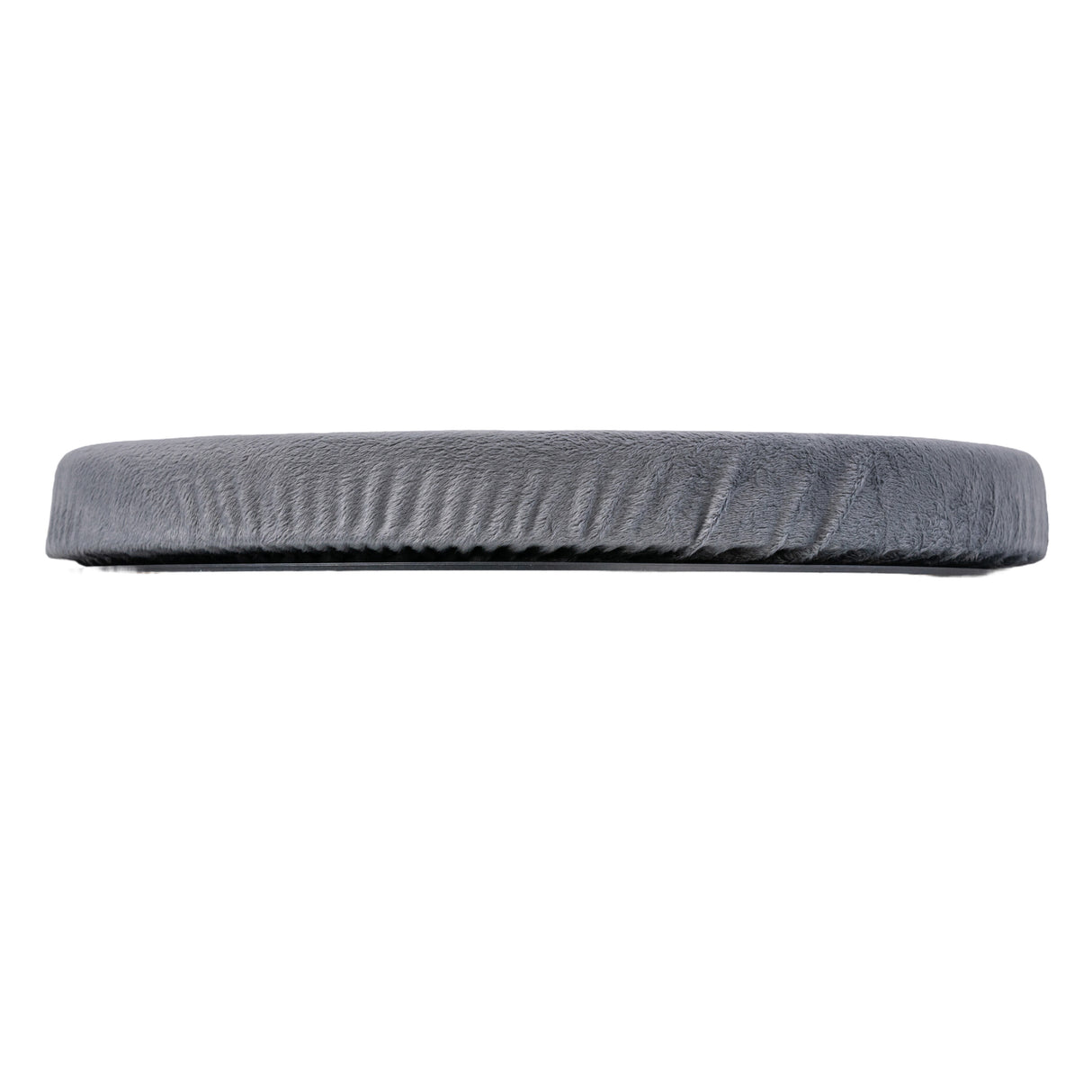 Deluxe Padded Swivel Seat Cushion, a grey, round cushion with soft padding and a non-skid underside, designed for easy 360-degree rotation, aiding users in entering or exiting seats without twisting.