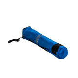 Universal Cane Holder for Mobility Scooters & Power Chairs: A blue bag with a black strap, designed to securely carry canes up to 2-3/4 in diameter.