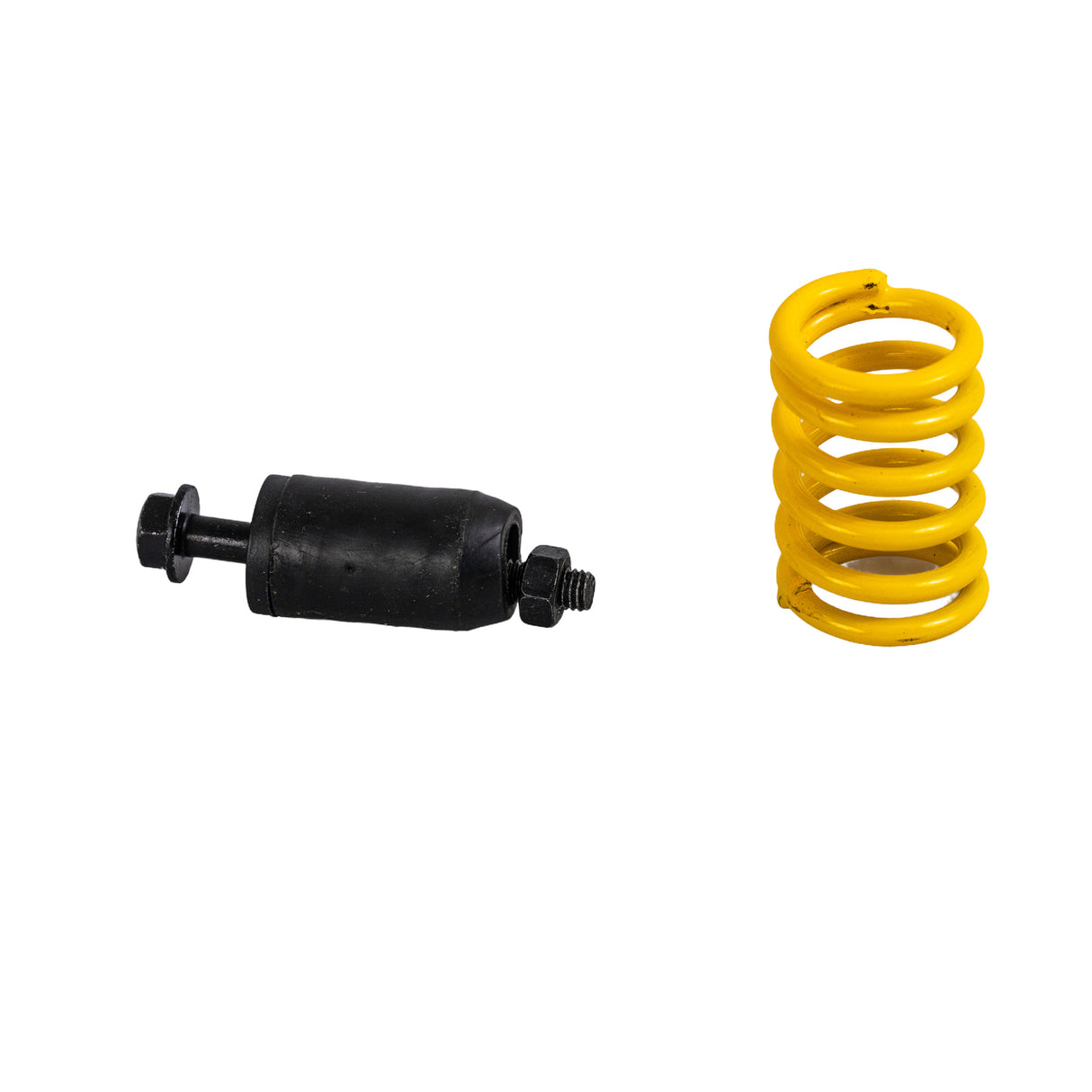 Front Suspension Springs for the Go-Go Endurance Li (S54LXLIT), showcasing a yellow coil spring alongside a black cylinder, essential for scooter or power chair maintenance.