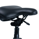 Seat with Mounting Post for the Ninebot MAX G30 Scooter, featuring a padded black seat and adjustable post with shock absorber, designed for comfort on city roads and foldable for compact storage.