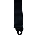 5-Point Seat Belt for Go-Karts, featuring a black strap with a metal hole for secure attachment, emphasizing safety with its 5-point harness system and latch and link connector.