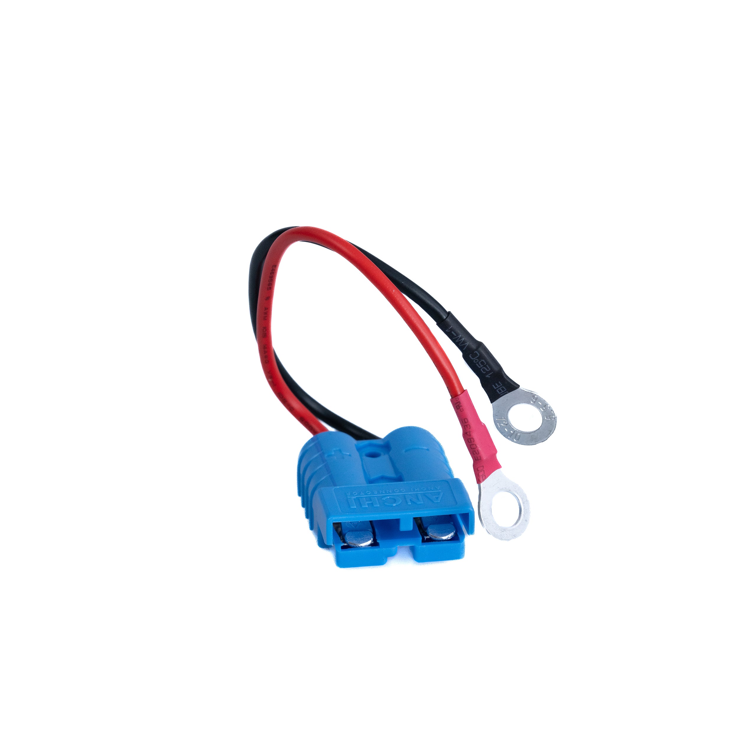 Power Pole Connector Wiring Harness for Electric Scooters & Ride-On Toys, featuring a blue quick-connect plug with black wires, designed for secure and easy connections in various electric applications.