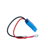 Power Pole Connector Wiring Harness for Electric Scooters & Ride-On Toys, featuring a quick-connect blue plastic plug with black electrical wire, ensuring a secure and easy-to-replace connection.