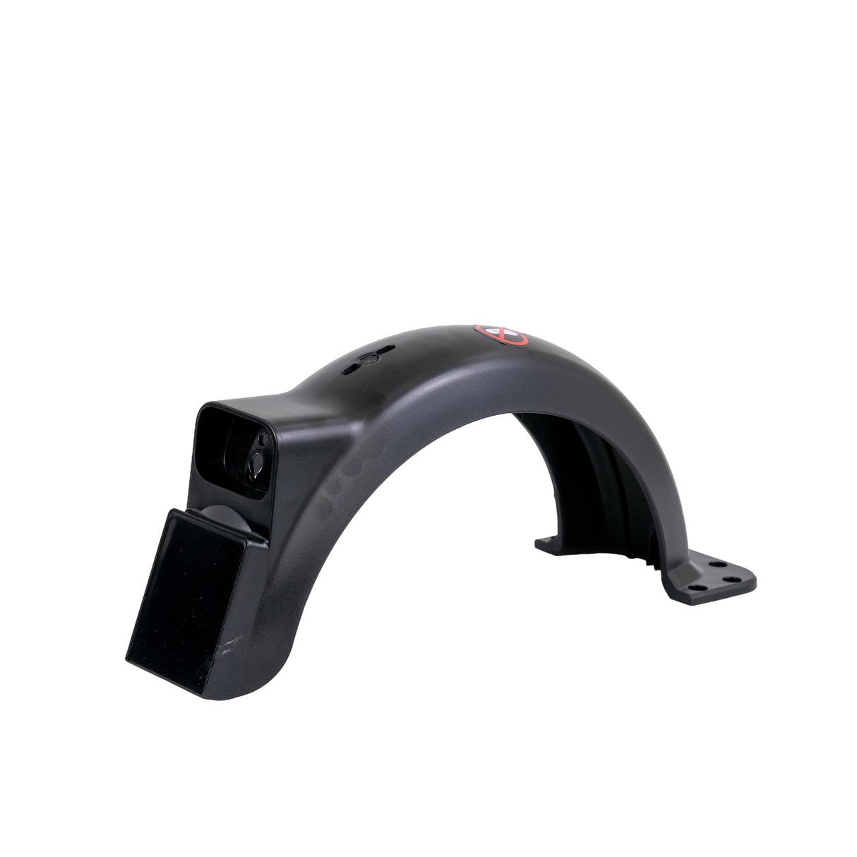 Rear Fender for the GOTRAX XR Elite Electric Scooter, a durable black plastic piece featuring a red logo, designed to prevent dirt and water splash.