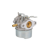 Carburetor with Manual Choke for Tecumseh 4-Cycle Horizontal Go-Kart & Mini Bike Engines, showcasing a close-up view of the carburetor's metal handle, brass pipe, and screws, highlighting its detailed craftsmanship.