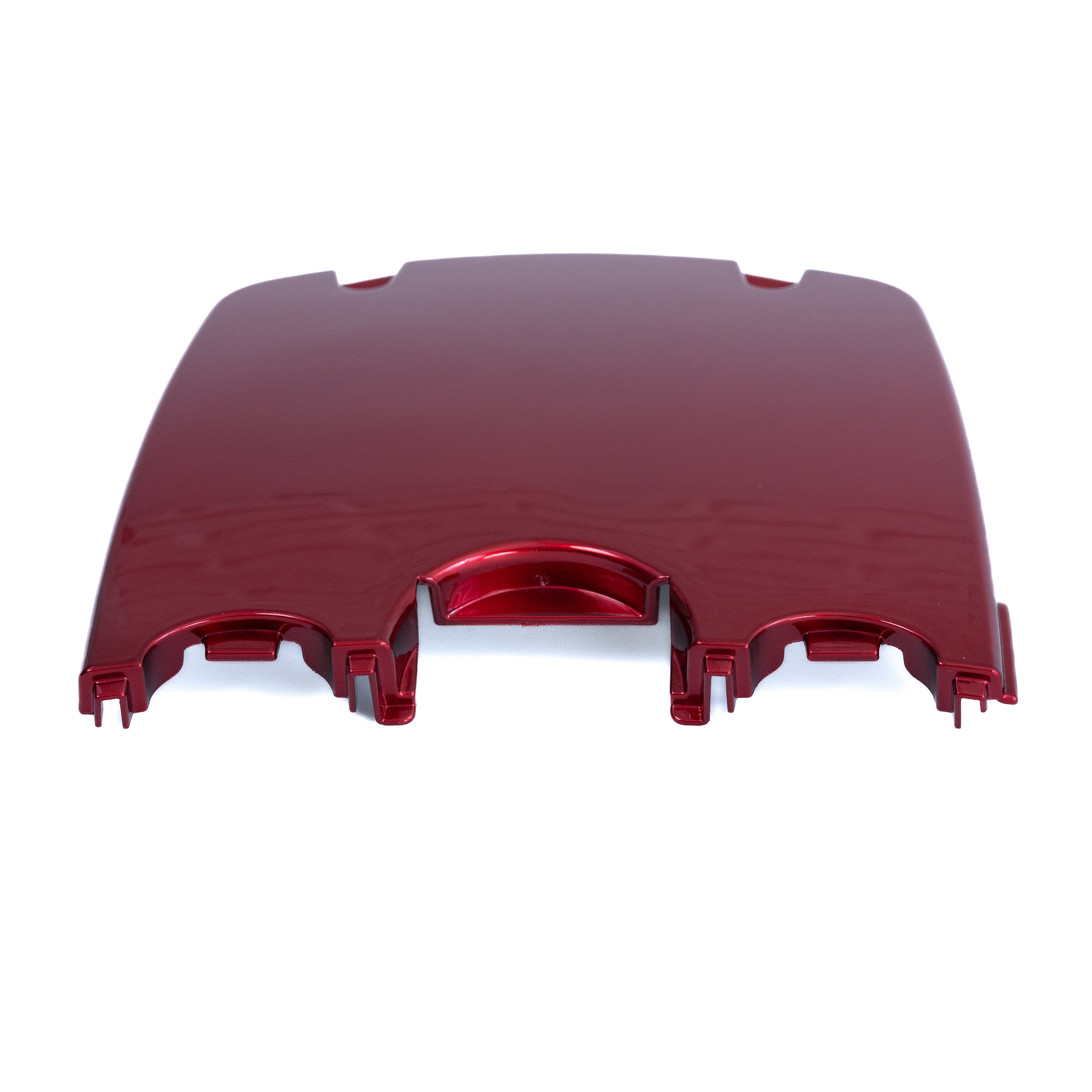 Red Top Controller Cover for Jazzy Select, Select GT, Select 6, & Select 6 Ultra with multiple holes, designed to replace damaged covers on power chairs, providing essential protection to the drive system and electronics.