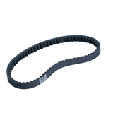 669-18-30 50cc Scooter CVT Belt, black with subtle blue lines and white text, designed for 49cc-50cc, 4-stroke GY6 scooter engines, ready to mount for optimal performance.