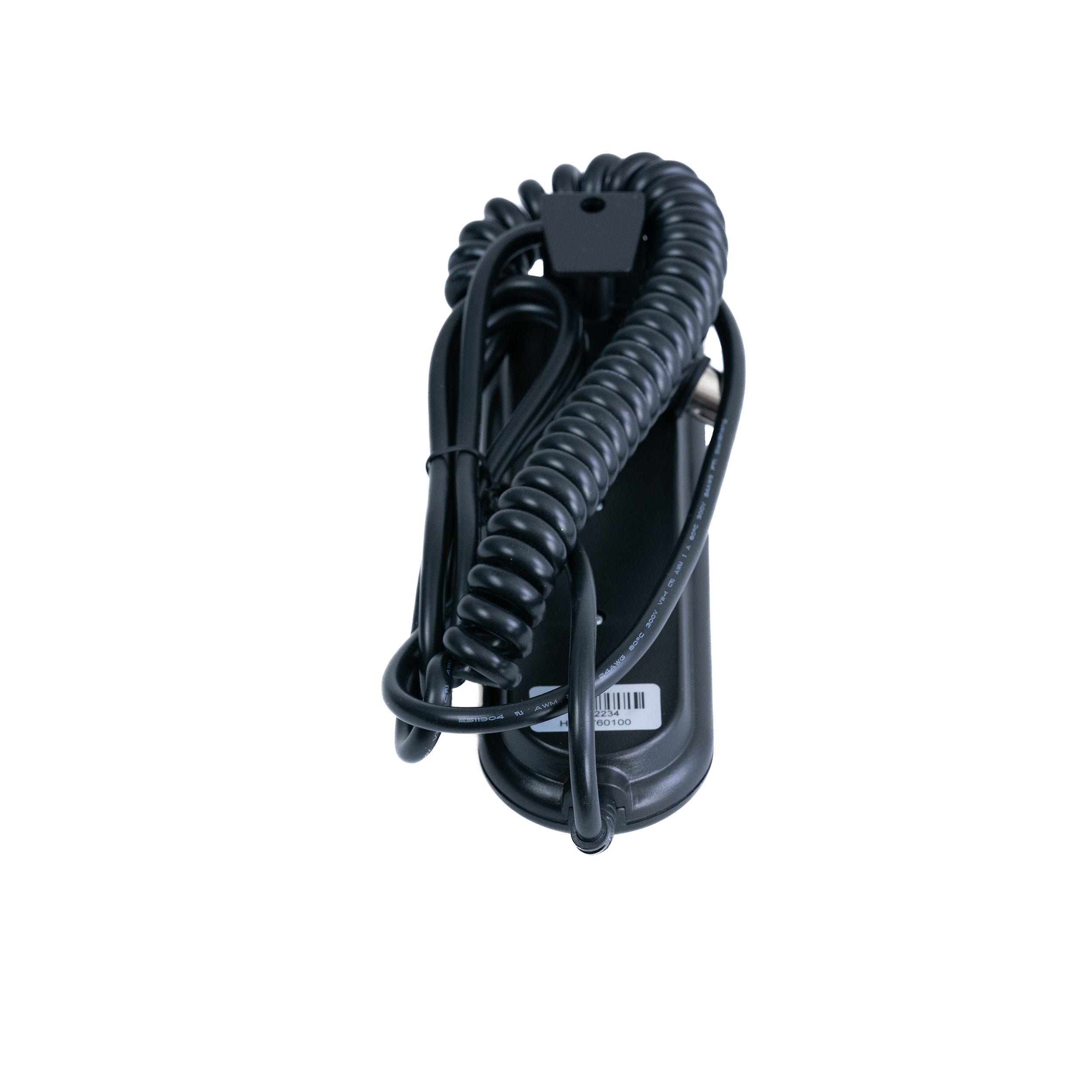 6-Button Hand Control Pendant for the Invacare Full-Electric Homecare Bed (5410IVC), featuring a black corded design with visible buttons and a close-up of the bar code and cable.