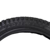 16x2.4 (64-305) Front Tire and Tube Set with Q204 Knobby Tread for Razor MX500 & Razor MX650 Dirt Bikes, showing a close-up of the detailed tread pattern and tire structure.