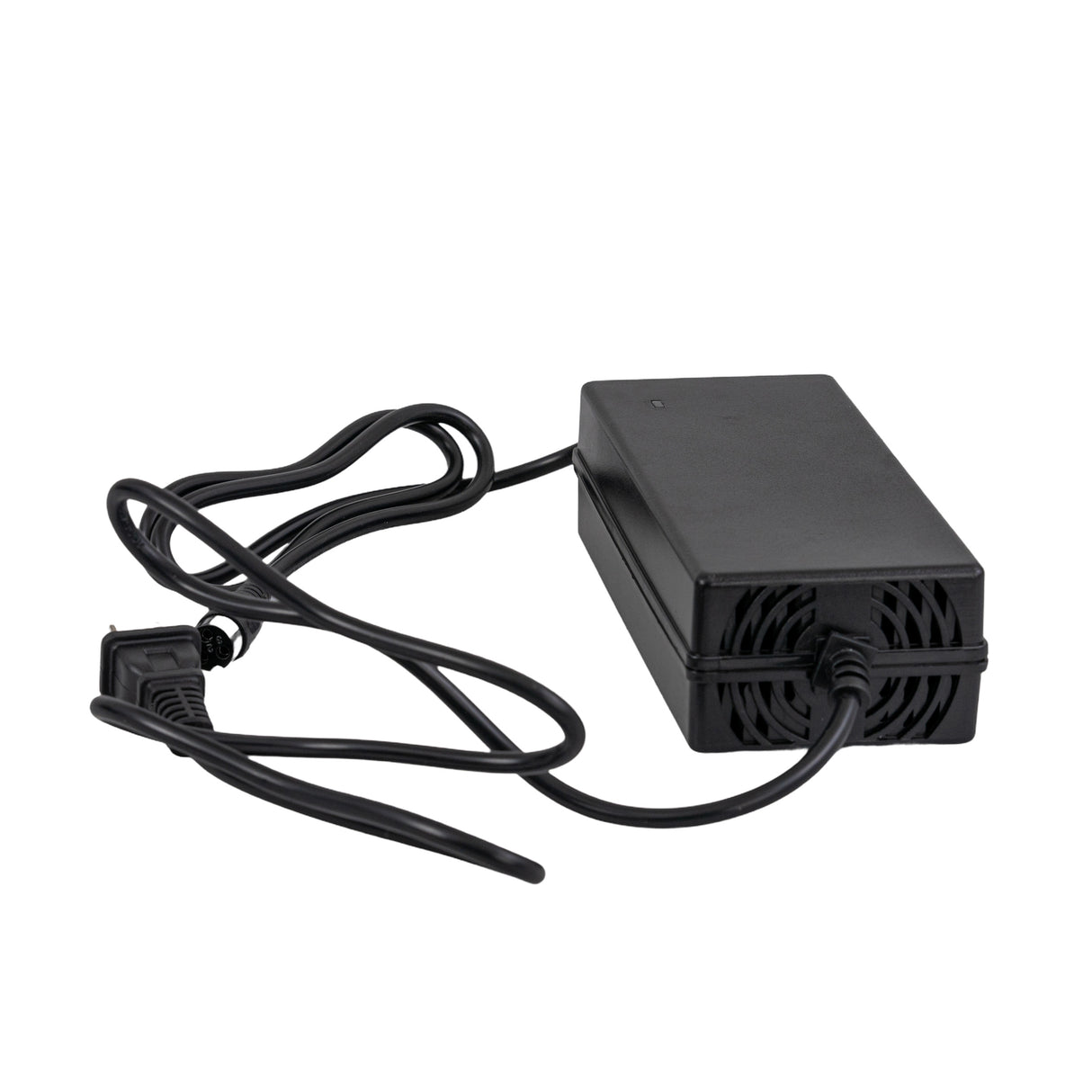 60 Volt 3.0 Amp 3-Prong Battery Charger (Standard) featuring a black rectangular power supply with an attached cord, designed for 60-volt systems like the X-Treme XA-1000 electric ATV.