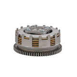 Clutch Assembly with 5 Plates for 110cc, 125cc, 150cc, & 200cc ATVs & Dirt Bikes, featuring a detailed view of the metal gear and screw components, compatible with various Chinese-made models.