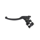 Black Left Brake Lever for the Baja Mini Bike MB165 & MB200, featuring a black metal lever with screws and a black plastic handle.