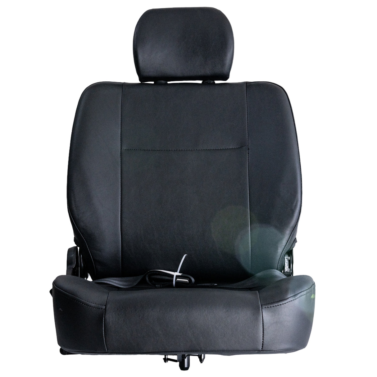 22x20 Hi-Back Seat Assembly for the Pride Maxima (SC901/SC941), featuring black vinyl upholstery, headrest, armrests, and adjustable depth, shown in a complete assembly on a white background.