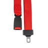 60 Seat Belt for Go-Karts, featuring a close-up of a push button buckle on durable 2 nylon webbing, designed for secure 2-point attachment to go-karts.