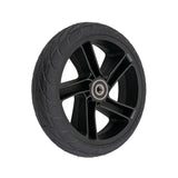 Rear Wheel Assembly for Ninebot ES1L Electric Scooters featuring a solid flat-free 8x2 tire, pre-installed 6001RS bearings, and a black plastic 5-spoke rim.