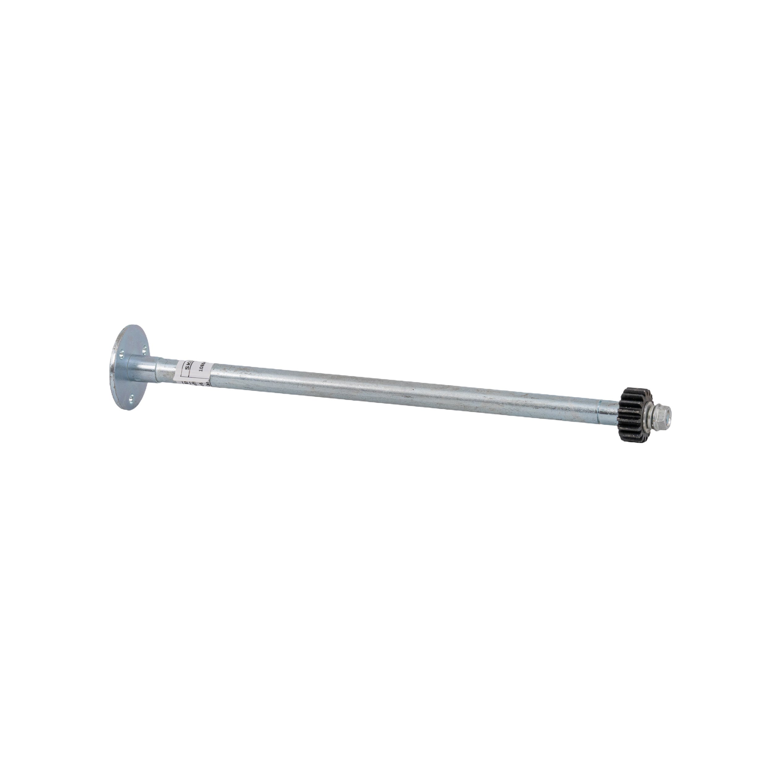 14.6 Steering Shaft for the TaoTao GK110 Go-Kart featuring a steel rod with a splined lower end, a 57 mm flange with three mounting holes, and a visible black and silver screw.