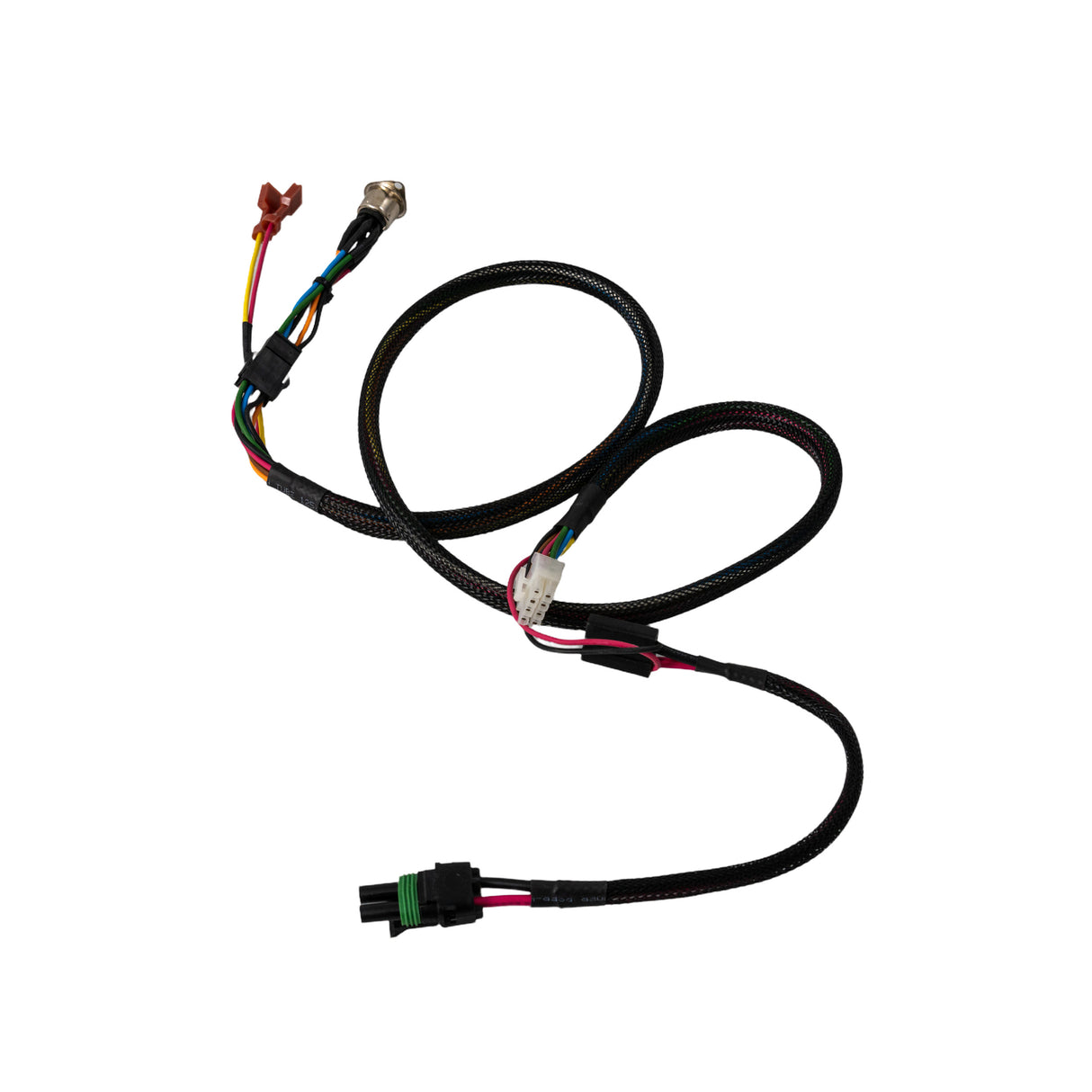 Control Harness for the Harmar AL435 Axis III Interior Vehicle Lift showing bundles of colorful wires and multiple connectors for easy installation.