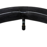 20x1.50-1.95 Bicycle Inner Tube with Straight Valve, showing a black rubber tube with a visible white line, designed for easy replacement on 20 bike tires.