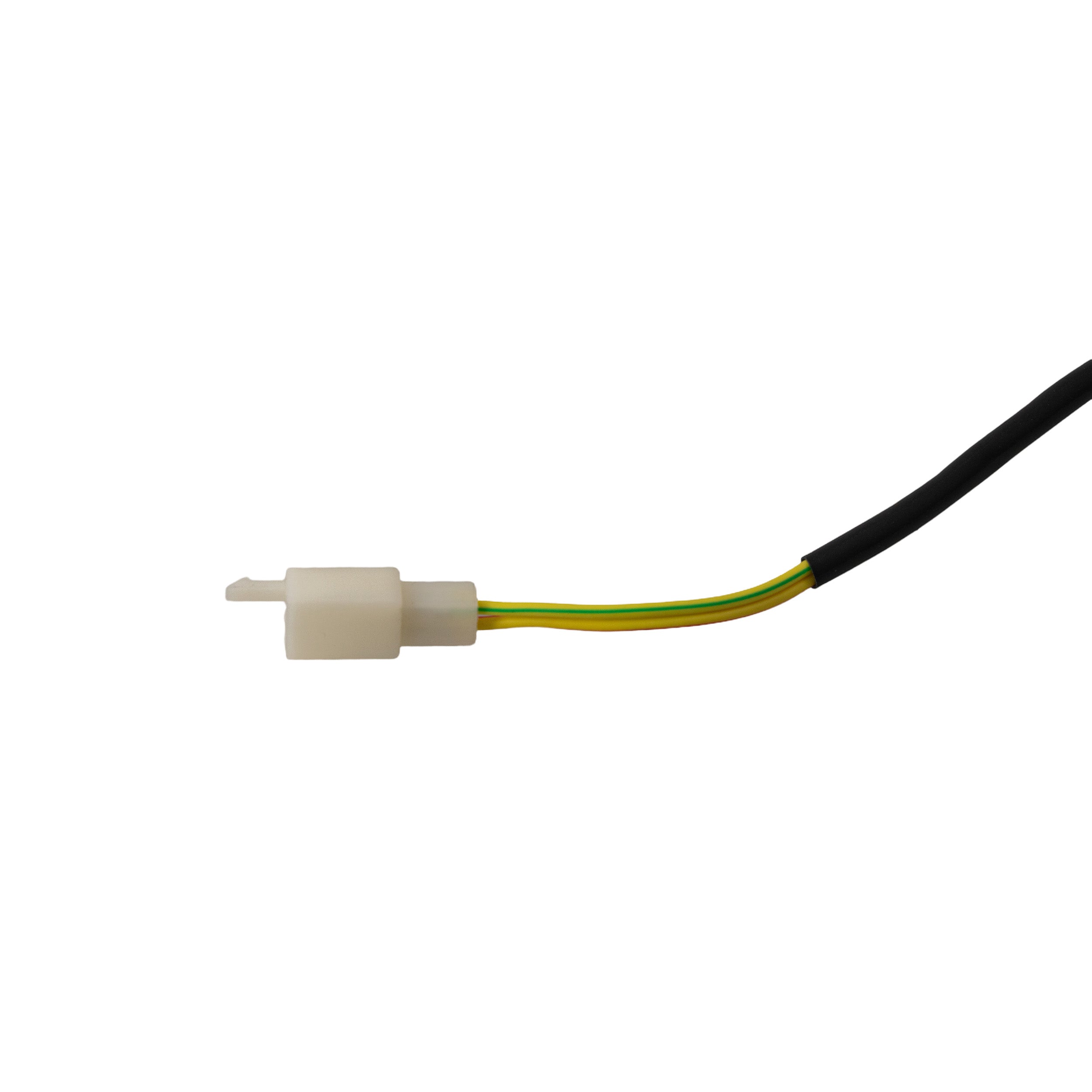 Starter Relay Solenoid for Coleman AT125-EX, AT125-UT, AT200-B, and TaoTao Raptor 200 ATVs, close-up showing two terminals and an 11-1/4 wire harness with rubber boots.