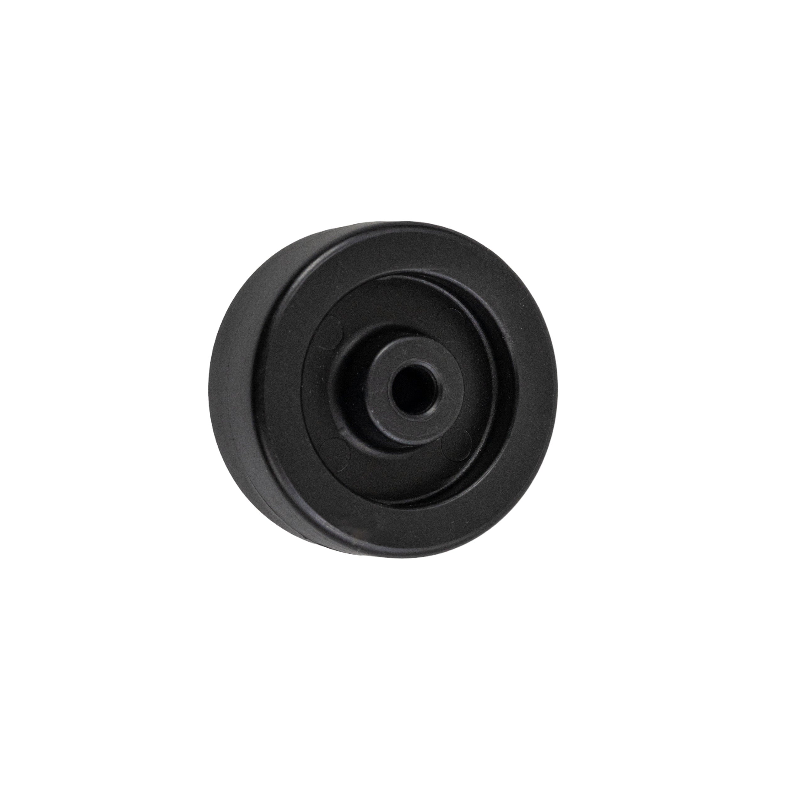 Rear Anti-Tip Wheel for the Golden Technologies Companion I (GC240) and Companion II (GC340) features a round, black design with a central hole, ensuring stability and easy transport for your scooter.