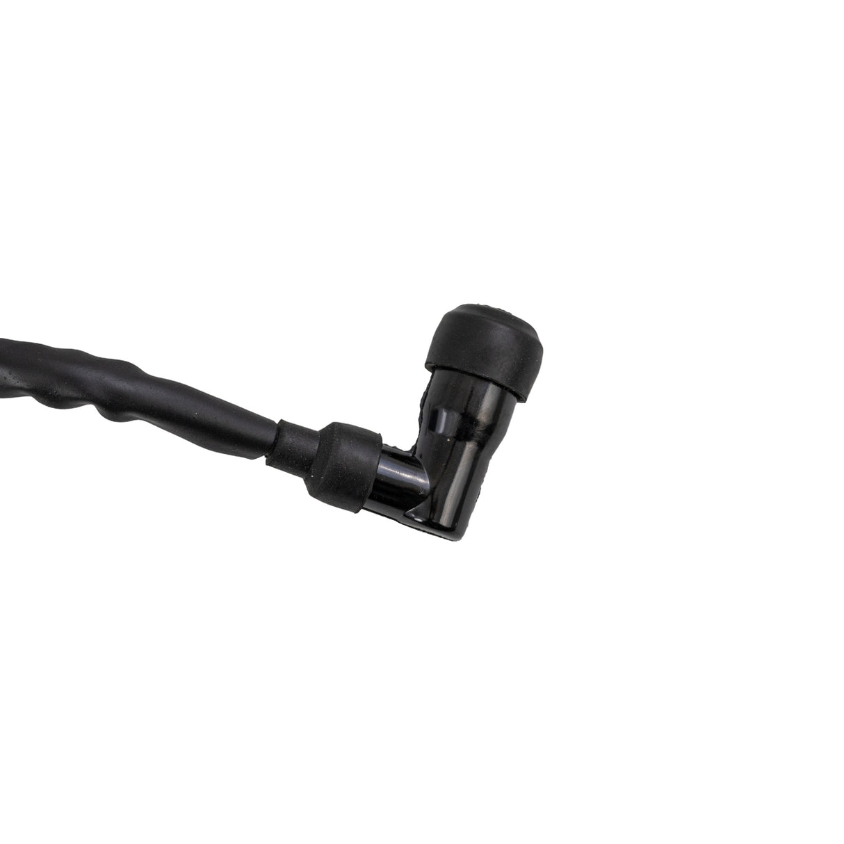 97cc Ignition Coil with 56 mm hole spacing for Baja Blitz, Dirt Bug, Doodle Bug, & Racer Mini Bikes, featuring a black cable with a black plastic tube and rubber tip.