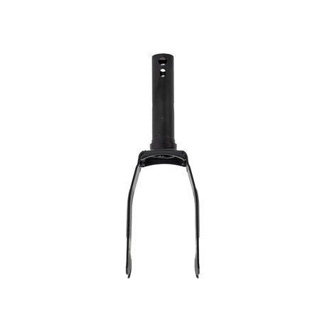 Front Fork for GOTRAX GXL V2, XR Elite, & XR Ultra Electric Scooters; black metal object with a long handle, designed to hold a wheel and hub motor, ensuring a safe and smooth ride.