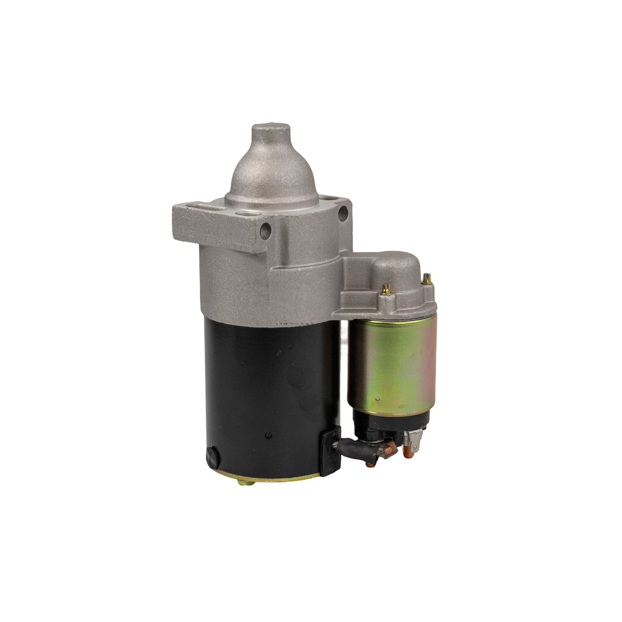 Electric Starter Motor with Solenoid for Kohler Engines 2409801, 2509808, 2509809, 2509811, 6744, 2-2022-DR, & AM132702; close-up showing cylindrical metal body and attached solenoid.