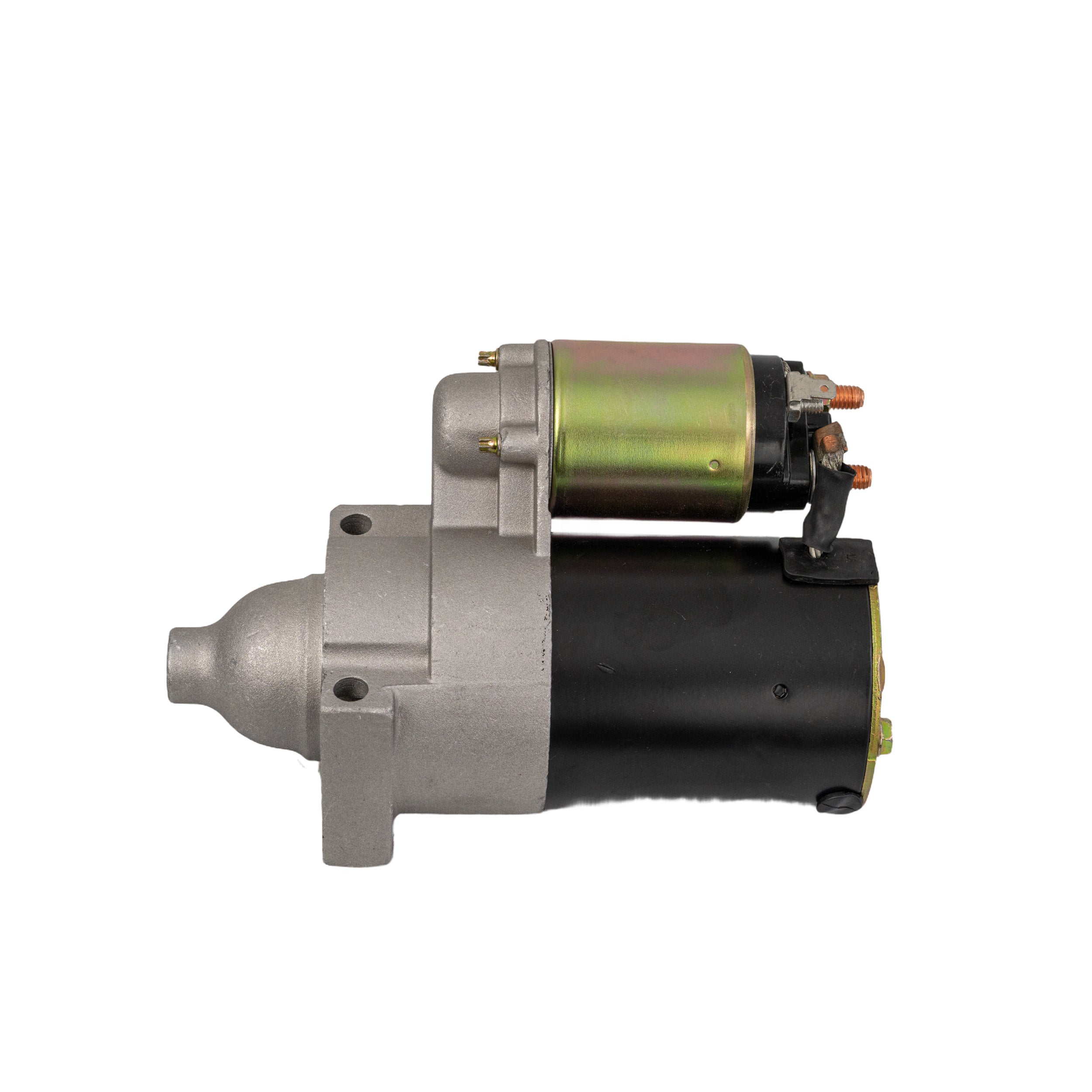 Electric Starter Motor with Solenoid for Kohler Engines 2409801, 2509808, 2509809, 2509811, 6744, 2-2022-DR, & AM132702, featuring a close-up of the metal cylinder and components.