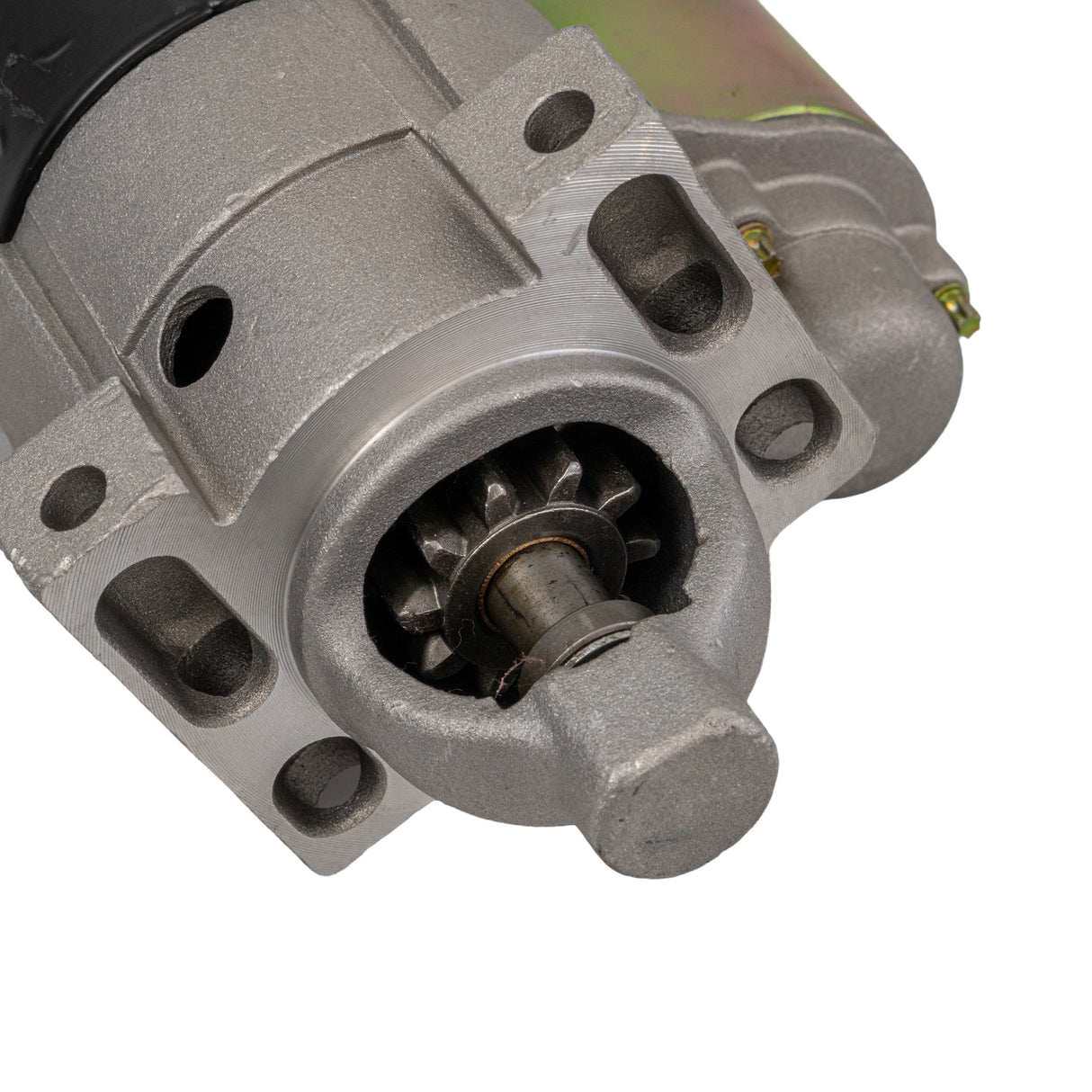 Electric Starter Motor with Solenoid for Kohler Engines 2409801, 2509808, 2509809, 2509811,6744, 2-2022-DR, & AM132702, showing a close-up of the mechanical device with visible gear and metal components.