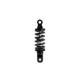 Rear Suspension Shock Absorber for the GOTRAX Flex Electric Scooter featuring a black coil spring with a metal rod and a white label, designed to enhance ride comfort and reduce tire wear.