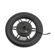 Rear Wheel with Hub Motor & Brake Assembly for the GOTRAX Flex Electric Scooter featuring a 14x2.50 pneumatic tire, 12-spoke rim, 9-wire harness, axle, drum brake, and reflector.