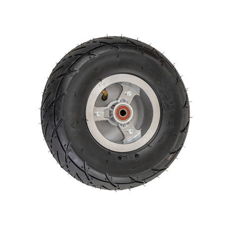 Front Wheel Assembly for the Razor E300 and Pocket Rocket (PR200) featuring a metal rim, black tire, inner tube, axle, and 6000-2RS wheel bearings, providing a precise fit for your electric scooter.