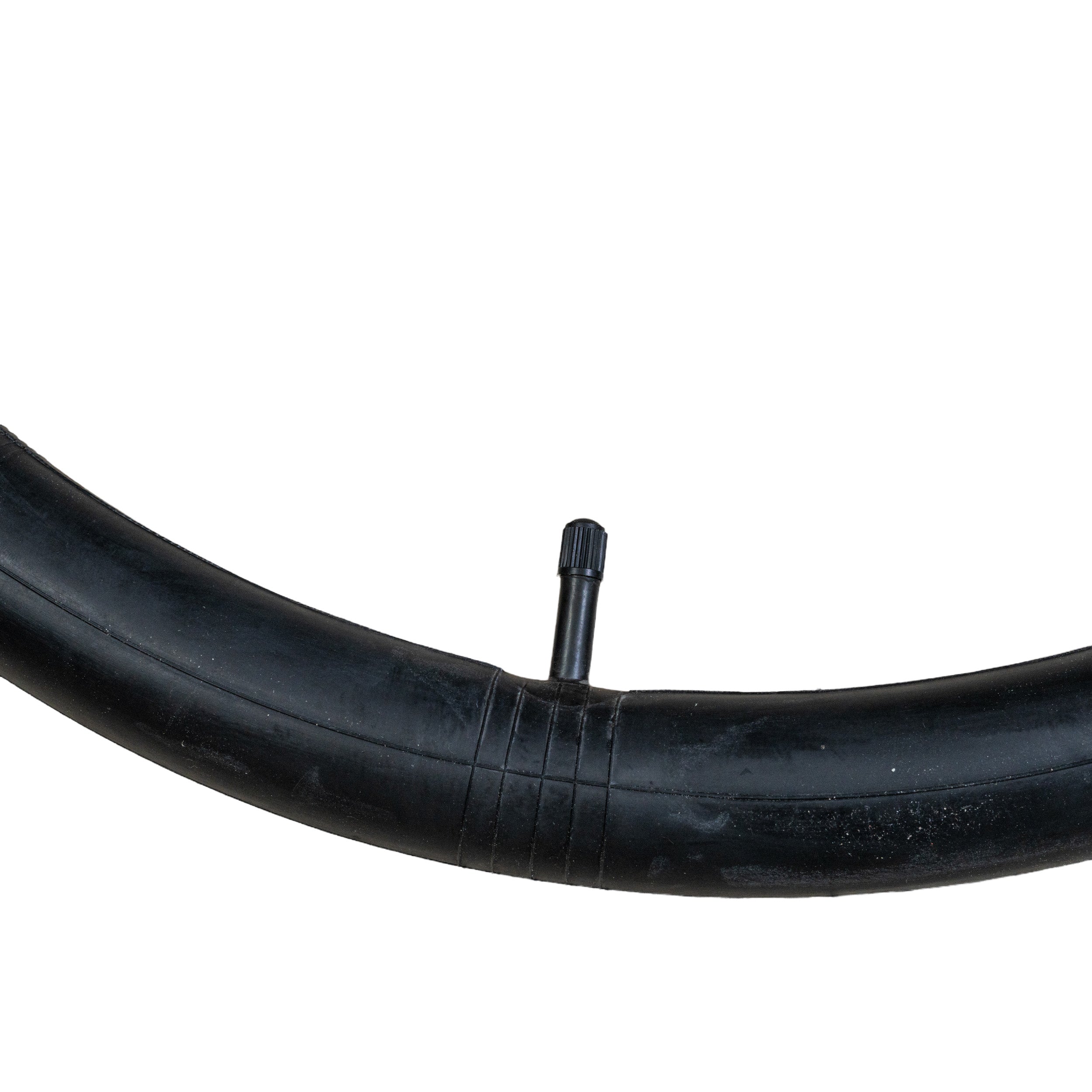 26x1.95-2.125 Bicycle Inner Tube with 32mm Straight Schrader Valve, black rubber tube with smooth valve stem and removable core, ideal for replacing old bike inner tubes.