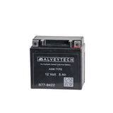 12 Volt YTX5L Replacement Sealed AGM Battery for Yamaha Scooters, featuring visible QR code and text on the black battery, ideal for scooters, motorcycles, and ATVs.