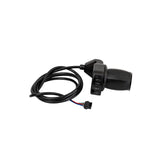 Currie 24 Volt 5 Pin Diagnostic Twist Grip Throttle for 2007 & Newer Schwinn, eZip, & IZIP Scooters, featuring a black handlebar with a wire, connector, and buttons.