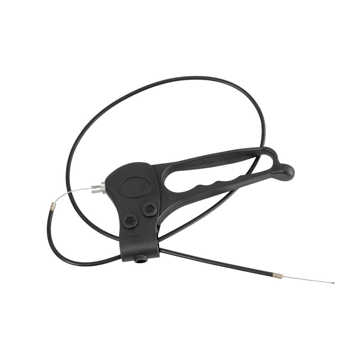 Brake Handle & Cable for Drive Medical Rollators, featuring a black handle with an attached cable and visible screws, suitable for left or right side use.