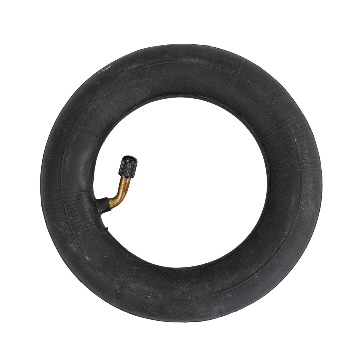 200x50 (8x2) Scooter Tire for Razor E275, featuring a black tire with a matching inner tube and a 45-degree angled valve stem, designed for superior pavement grip.