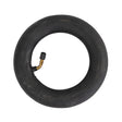 Inner Tube with Angled Valve for Scooters & Power Chairs: A black tire with an angled brass valve stem, designed to fit mobility scooters and power chairs for easier inflation and better ride quality.