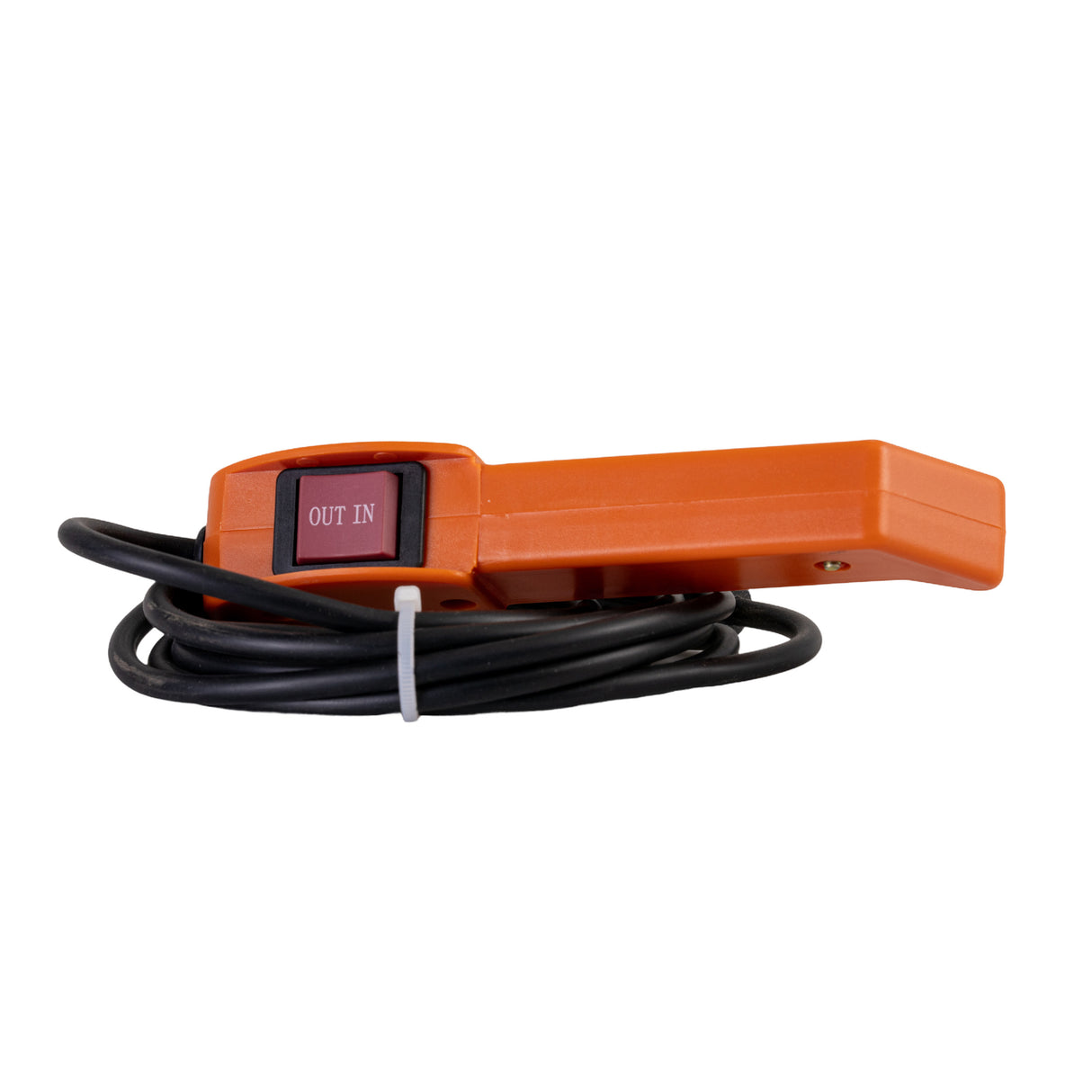 U-Type Winch Hand Control for ATVs featuring an orange switch with a black cable and a 100 cord, equipped with a 4-prong female connector.