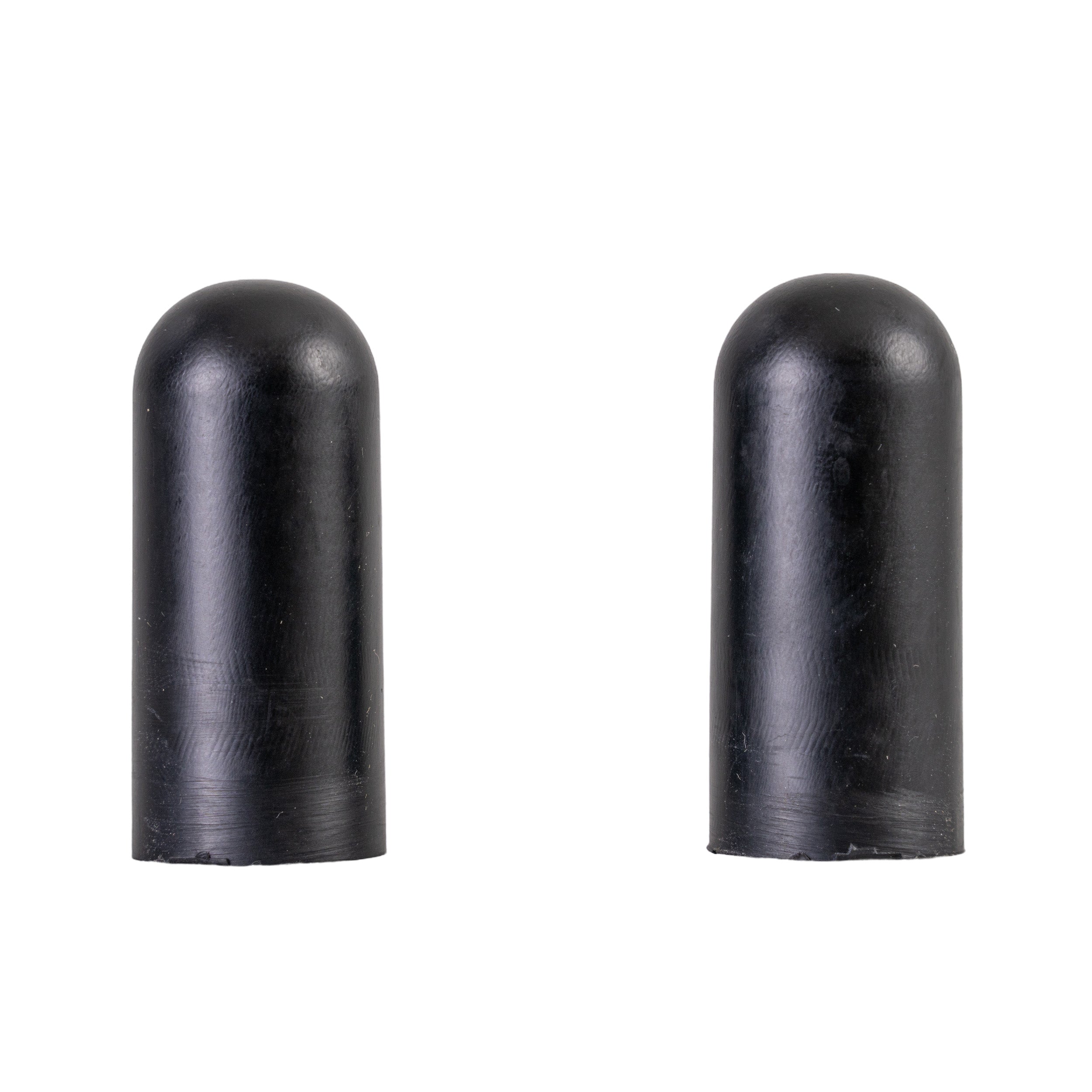 Black Rubber Tips for 5/8" Round Invacare Style Wheelchair Wheel Locks Extensions (Set of 2)